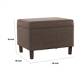 Benjara Fero Storage Ottoman- 24