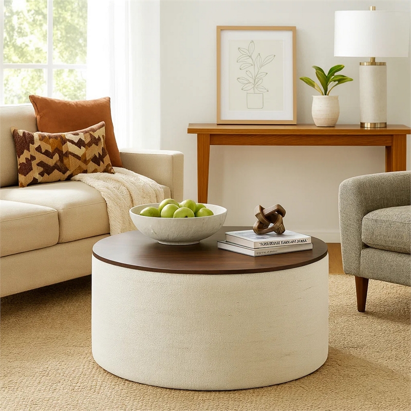 Benjara Mesy Storage Ottoman- 30