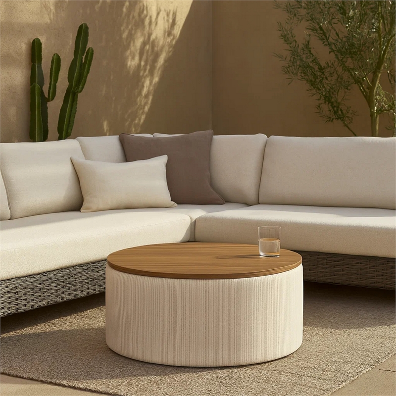 Benjara Jena Storage Ottoman- 30