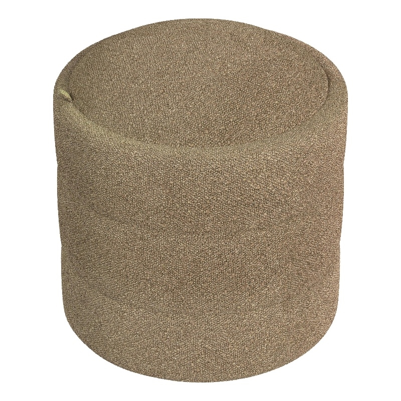 Benjara Modern Storage Ottoman- Brown Boucle Seat Cushion- 18