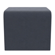 Benjara Ari Ottoman Footstool- Arc Shape with Steel Blue Velvet- 22 Inch