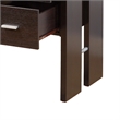 Benjara Laptop Desk- 3 Storage Drawers- 39 Inch- Red Cocoa Brown Wood