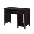 Benjara Akol Computer Desk- Keyboard Drawer and Storage- 39 Inch- Black
