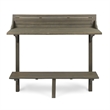 Benjara Outdoor Balcony Bar Table- Slim Design Gray Wood Frame- 50 Inch