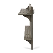 Benjara Outdoor Balcony Bar Table- Slim Design Gray Wood Frame- 50 Inch
