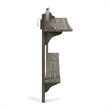 Benjara Outdoor Balcony Bar Table- Slim Design Gray Wood Frame- 50 Inch