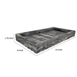 Benjara Myla Decorative Marble Tray- Subtle Gray Scalloped Edges- 14 Inch