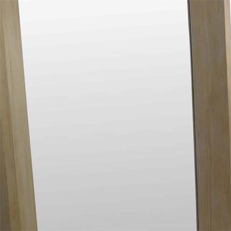 Benjara Cisy Floor Mirror- 75 Inch- Light Oak Brown Wood Rectangular Frame