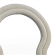 Benjara Izy Floor Mirror- 63 Inch- Light Beige Wavy Abstract Frame- Wood
