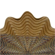 Benjara Decorative Vase- Brown- Gray Ceramic- Unique Radial Rosette- 16 Inch