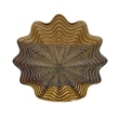 Benjara Decorative Vase- Brown- Gray Ceramic- Unique Radial Rosette- 16 Inch