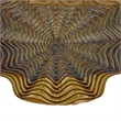 Benjara Decorative Vase- Brown- Gray Ceramic- Unique Radial Rosette- 16 Inch