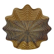 Benjara Decorative Vase- Brown- Gray Ceramic- Unique Radial Rosette- 16 Inch