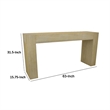 Benjara Console Table- Tall C Shaped Design- 63