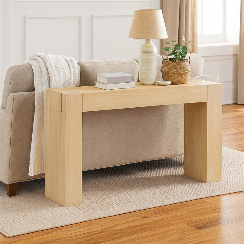 Benjara Console Table- Tall C Shaped Design- 63