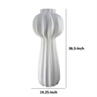 Benjara Samo Decorative Vase- Textured Body w Bulb Top- 37