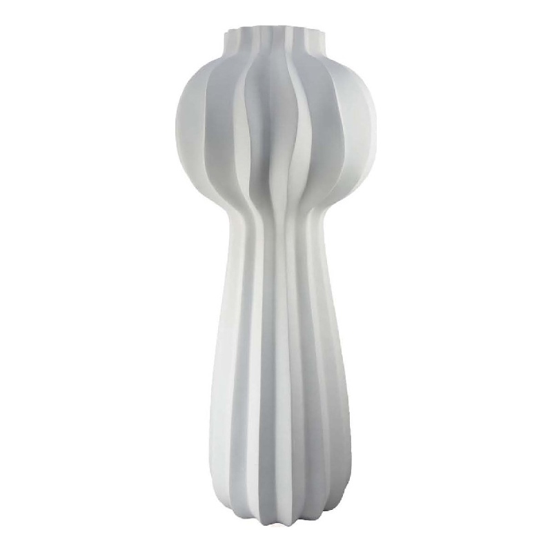 Benjara Samo Decorative Vase- Textured Body w Bulb Top- 37