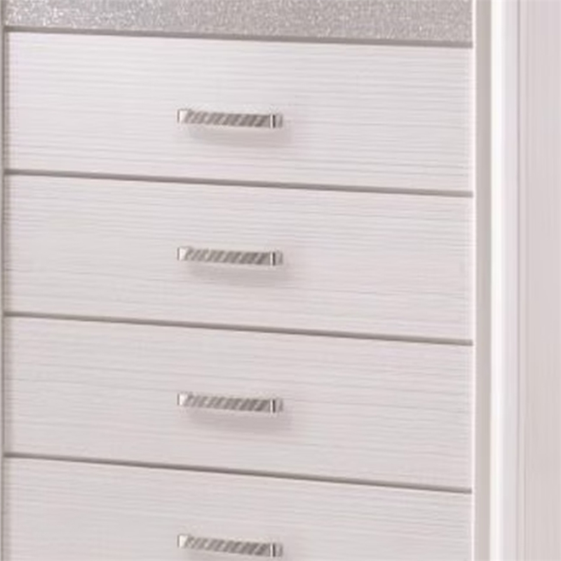 Benjara Wooden Drawer Chest with Hidden Jewelry Tray- White