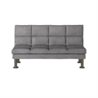 Benjara Saratoga Gray Futon Sofa With Contemporary Style