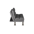 Benjara Saratoga Gray Futon Sofa With Contemporary Style