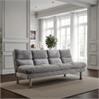 Benjara Saratoga Gray Futon Sofa With Contemporary Style