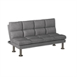 Benjara Saratoga Gray Futon Sofa With Contemporary Style