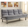 Benjara Saratoga Gray Futon Sofa With Contemporary Style