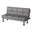 Benjara Saratoga Gray Futon Sofa With Contemporary Style