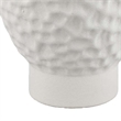 Benjara Decorative Bowl Shaped Planter- Hammered White Ceramic 12 Inch
