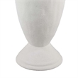 Benjara Fiji Accent Planter w Loop Handles- Pedestal White Ceramic 16 Inch