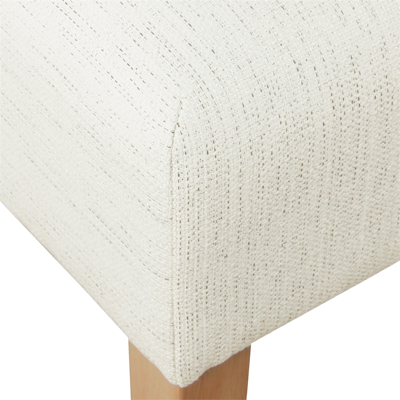Benjara Dan Square Coffee Table Ottoman- Brown Wood- Cream Polyester 36 Inch