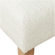 Benjara Dan Square Coffee Table Ottoman- Brown Wood- Cream Polyester 36 Inch