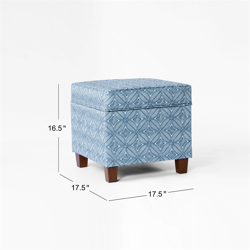 Benjara Pyp Square Storage Ottoman- 18