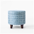 Benjara Loni Round Storage Ottoman- 19