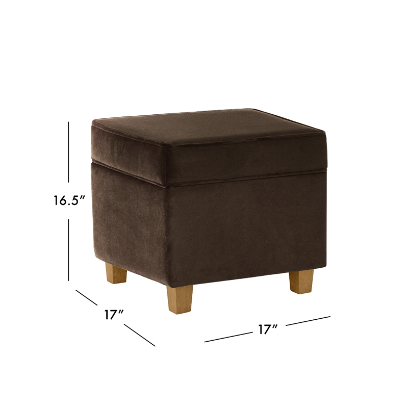 Benjara Pyp Square Storage Ottoman- 18