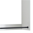 Benjara Vedz Wall Mounted Walk in Closet- 2 Hanging Rods- White Melamine