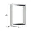 Benjara Vedz Wall Mounted Walk in Closet- 2 Hanging Rods- White Melamine
