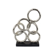 Benjara Abstract Interlinked Ring Sculpture w Black Base- 15