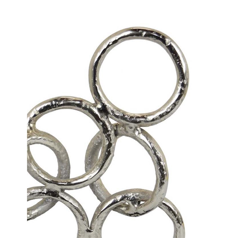 Benjara Abstract Interlinked Ring Sculpture w Black Base- 15