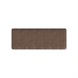 Benjara Kai Bench- Open Metal Frame- Brown Channel Stitch Faux Leather 43 Inch