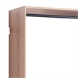 Benjara Vedz Wall Mounted Walk in Closet- 2 Hanging Rods- Oak Brown Melamine