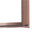 Benjara Vedz Wall Mounted Walk in Closet- 2 Hanging Rods- Oak Brown Melamine