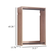 Benjara Vedz Wall Mounted Walk in Closet- 2 Hanging Rods- Oak Brown Melamine