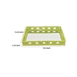 Benjara Aeny Accessory Tray with Mirror- 20 Inch- Bamboo Look Lime Green Resin