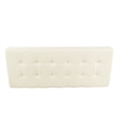 Benjara Alp Bench- Black Open Metal Frame- Cream Woven Tufted Fabric 54 Inch