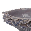 Benjara Kiana Decorative Bowl- Gray Ceramic- Flared Scales Rim Accent- 12 Inch