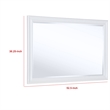 Benjara Heo Dresser Mirror- Landscape White Wood Frame- Beveled Glass- 36 Inch