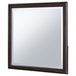 Benjara Amber Dresser Mirror- Brown Wood Frame- Beveled Mirror Glass- 38 Inch