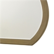 Benjara Heon Dresser Mirror- Natural Brown Wood- Subtle Rounded Shape- 38 Inch