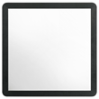 Benjara Cavy Dresser Mirror- Rounded Corners and Flat Glass/Black Melamine